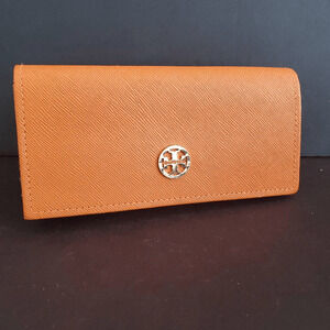 Tory Burch Eyeware Case Orange Leather‎ Hold Large Sunglasses or Eyeglasses